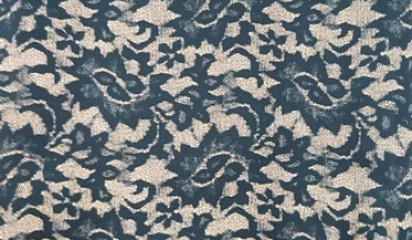 Атлас принтованный бежевый с черным рисунком А-52090