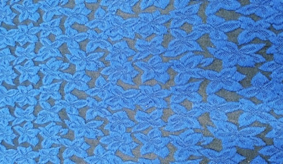 Жаккард синий с черным  ЖК - 072