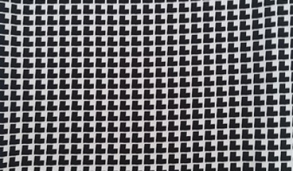 Плательная с черно-белым геометрическим принтом ПЛ - 52828