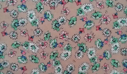 Плательная бежевая с цветочным принтом ПЛ - 205