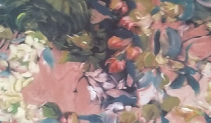 Плательная с крупным цветочным принтом ПЛ - 665