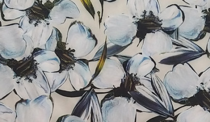 Плательная с крупным цветочным принтом ПЛ - 016/2