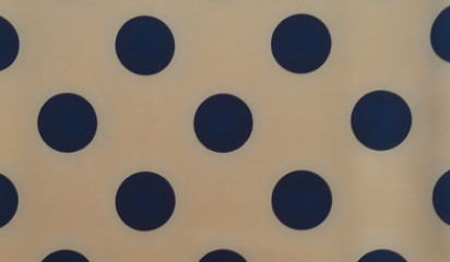 Плательная бежевая в синий горох ПЛ-001