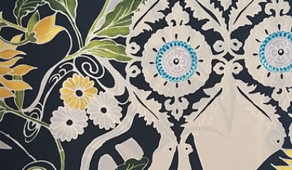 Плательная с крупным растительным принтом ПЛ - 51158