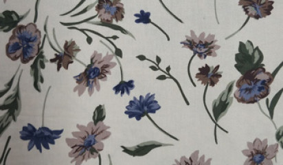 Плательная бежевая с цветочным принтом ПЛ - 023/2