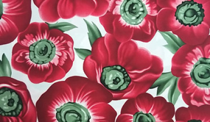 Плательная с принтом "Маки" ПЛ - 9085058