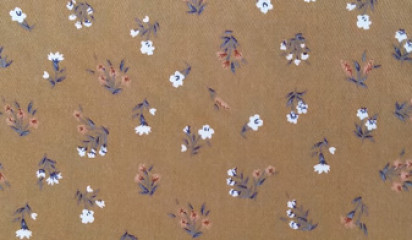 Плательная светло-коричневая с цветочным принтом ПЛ - 023/3