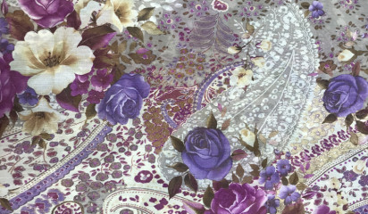 Шифон искусственный принтованный Ш-001