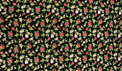 Шифон искусственный с мелким цветочным принтом Ш-128