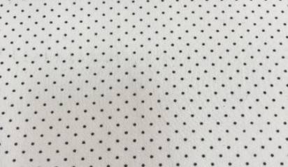Шифон искусственный белый в черный горох Ш-52675