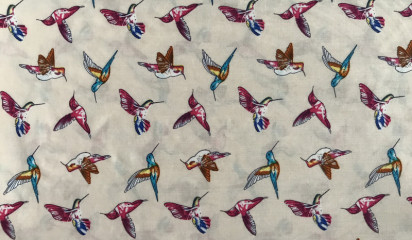 Штапель бежевый принтованный ХБ-321/5