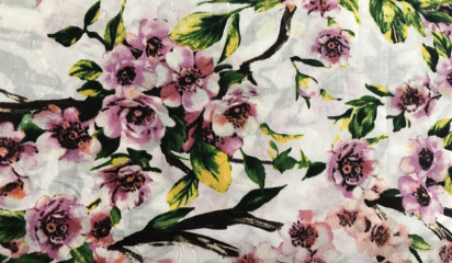 Хлопок с цветочным принтом ХБ-246