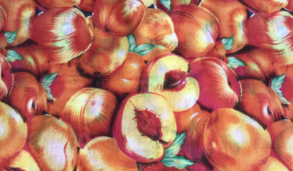 Хлопок принтованный "Персики" ХБ-147/1