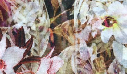 Батист с крупным цветочным принтом ХБ-5398/1