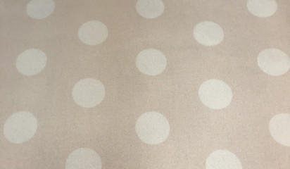 Хлопок-стрейч бежевый в белый горох ХБ-298/1