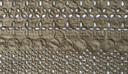 Хлопок-шитье хаки с перфорацией ХБ-325/1