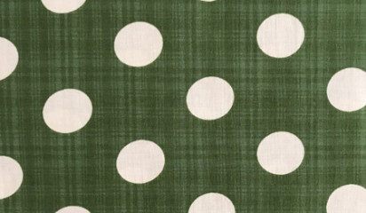 Лен зеленый в белый горох 9072846