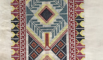 Лен с вышивкой  5521