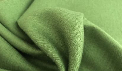 Лен-шелк зеленый 36444