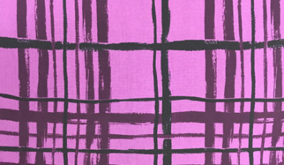 Шелк принтованный натуральный розовый в клетку ШЛ-004