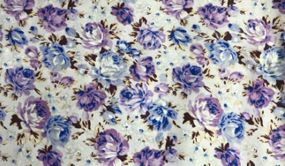 Шелк натуральный с мелким цветочным принтом ШЛ -101