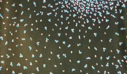 Шелк принтованный натуральный черный в мелкий рисунок ШЛ - 036