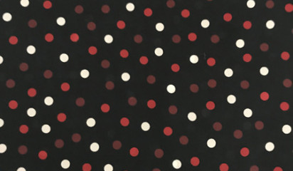 Шелк натуральный черный в горох  ШЛ-33734