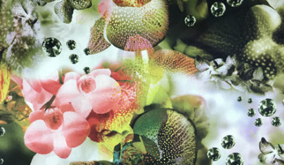 Шелк натуральный с цветочным принтом ШЛ-33921