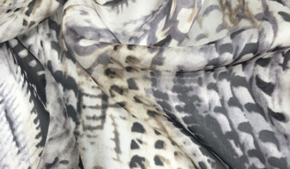 Шифон натуральный принтованный Ш-33989