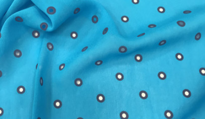 Шифон натуральный голубой Ш-55179