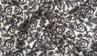 Шифон натуральный  с мелким принтом Ш-33847