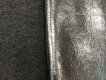 Курточная ткань двухсторонняя черная лак/шерсть КТ - 75249