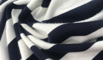 Трикотаж в сине-белую полоску ТР-287