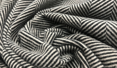 Трикотаж серый в елочку ТР-М4015