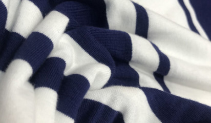 Трикотаж в сине-белую полоску ТР-274