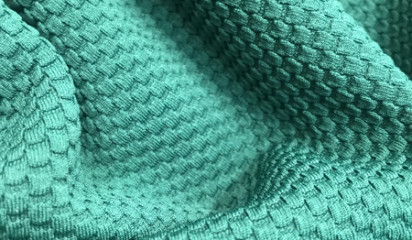 Трикотаж зеленый фактурный ТР-301