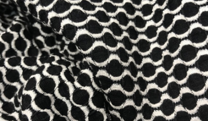 Трикотаж черно-белый с люрексом ТР-D02758/002